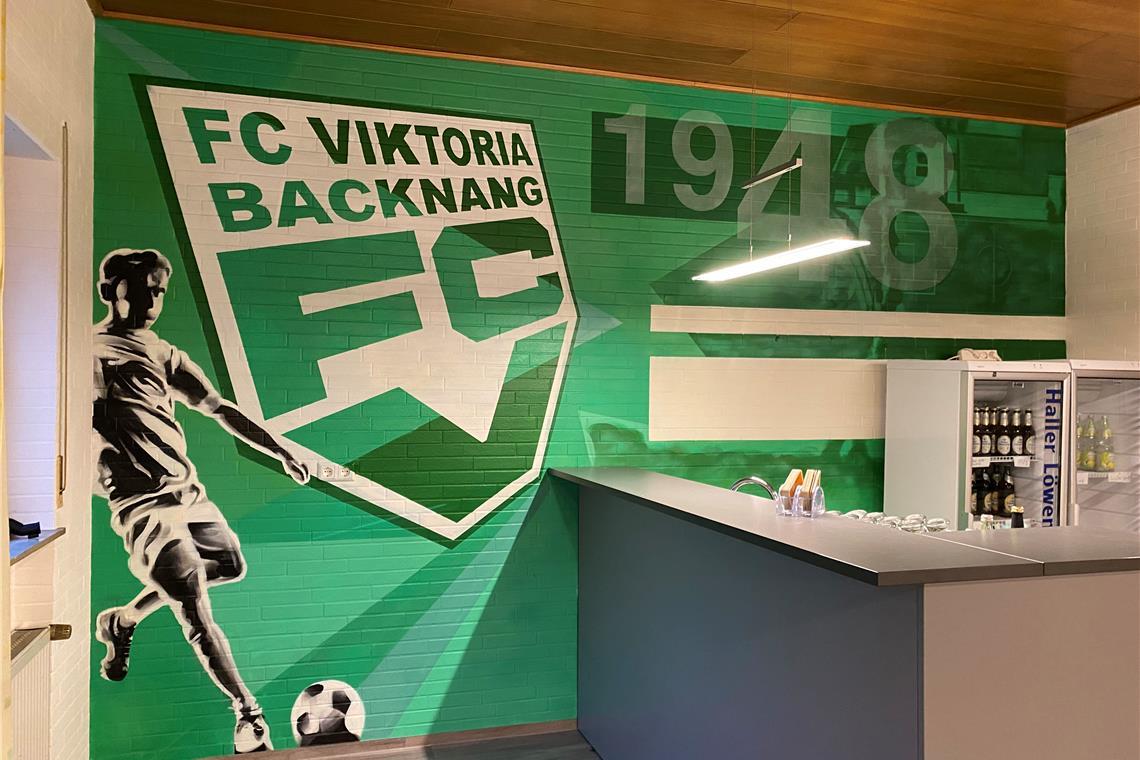 Graffitikünstler aus Backnang Der FC Viktoria Backnang hat seine Räumlichkeiten passend gestalten lassen.