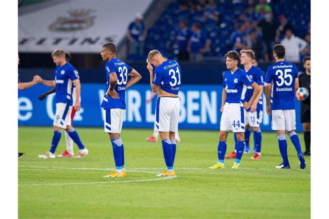 Schalke verliert, gewinnt aber Fans zurück Der FC Schalke 04 unterlag dem HSV mit 1:3. Foto: Guido Kirchner/dpa
