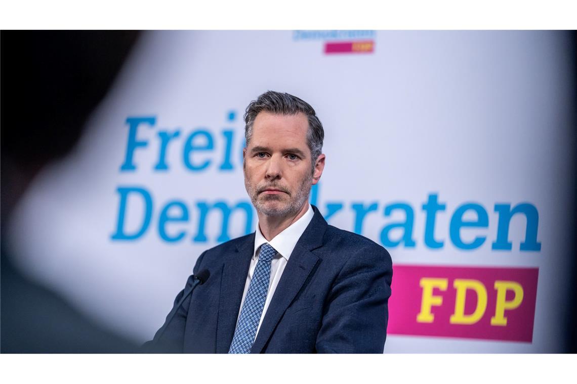 Der FDP-Bundesvorsitzende Christian Dürr will Parteichef bleiben. (Archivbild)