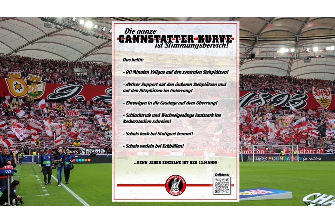 Der Flyer der organisierten Fans vor dem Spiel gegen Köln