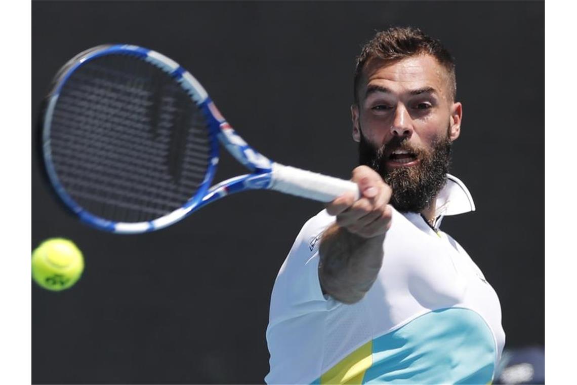 US Open: Deutsches Quartett weiter - Wirbel um Corona-Fall Der Franzose Benoît Paire äußerte Kritik an den Organisatoren des Grand-Slam-Turniers in New York. Foto: Andy Wong/AP/dpa