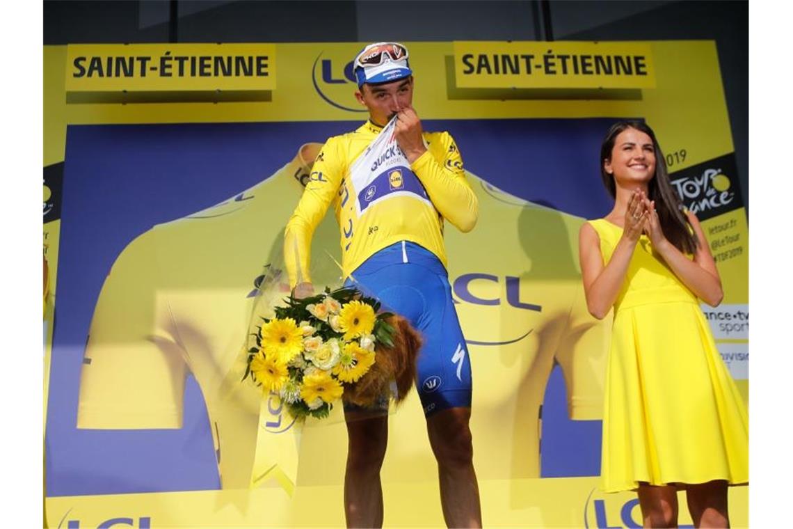 Der Franzose Julian Alaphilippe eroberte das Gelbe Trikot zurück. Foto: Christophe Ena/AP