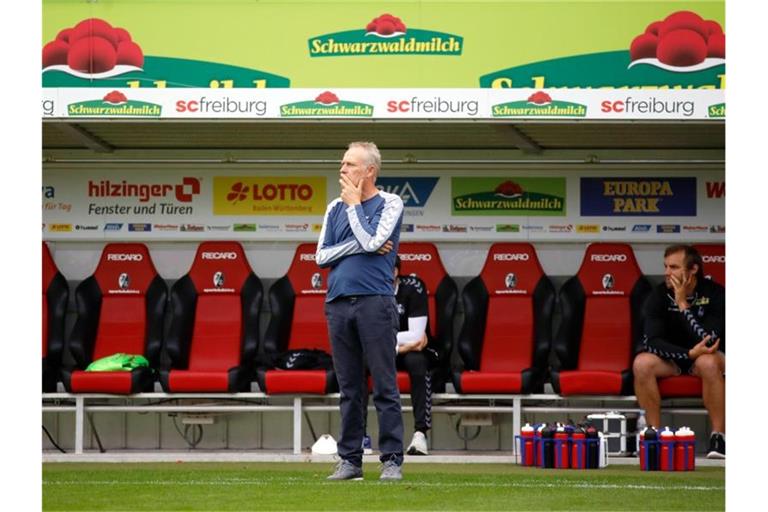 Der Freiburger Trainer Christian Streich. Foto: Philipp von Ditfurth/dpa/Archivbild