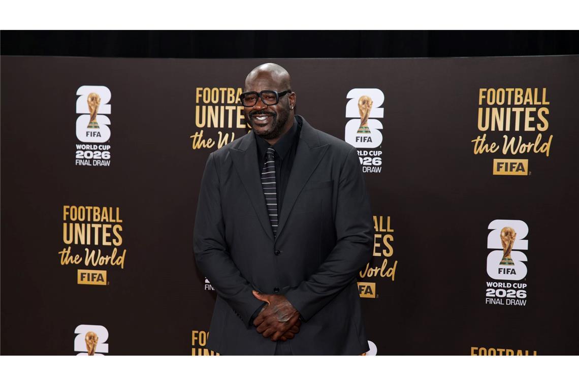 Der frühere Basketball-Star Shaquille O'Neal vor der Zeremonie.