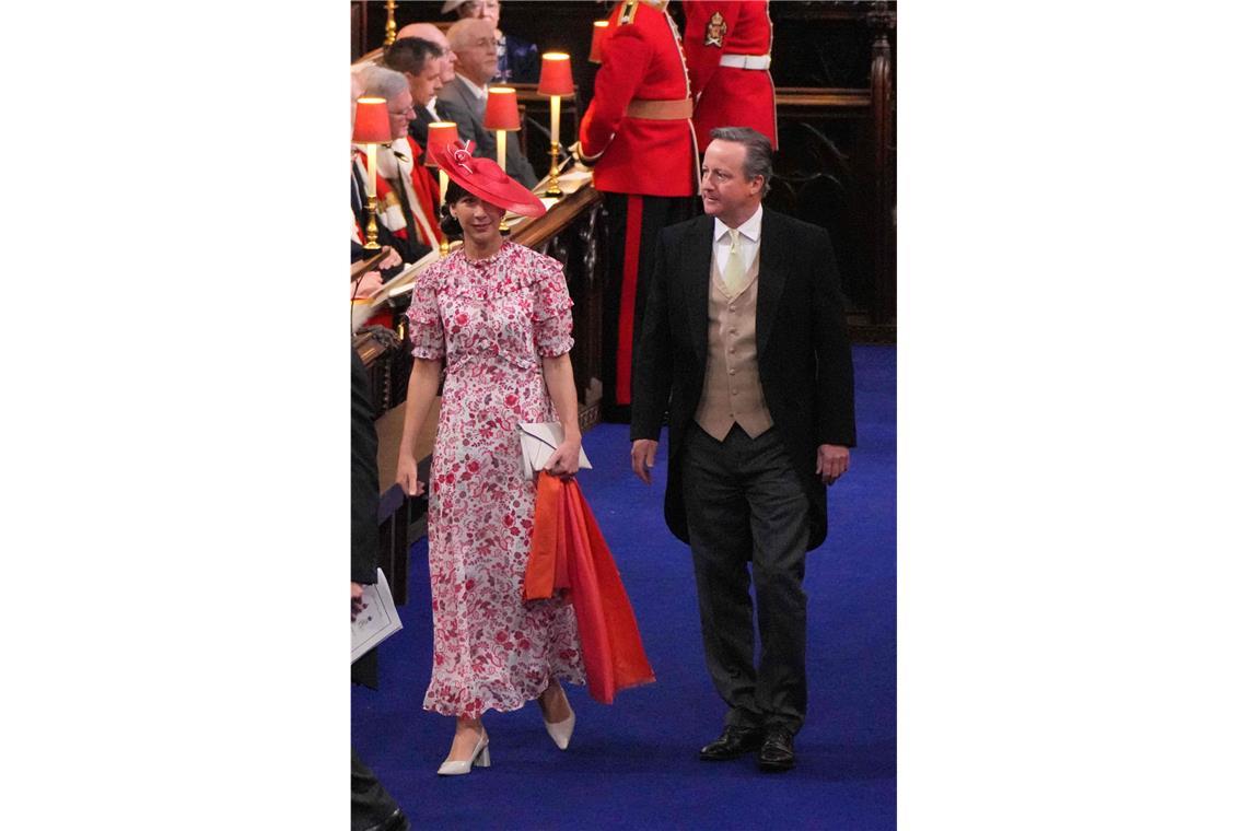 Der frühere britische Premier David Cameron und seine Frau Samantha