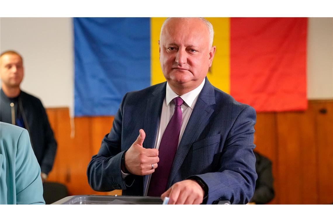 Der frühere Präsident Igor Dodon gilt mit seinem russlandfreundlichen Patriotischen Block in Moldau weiter als ein Machtfaktor.