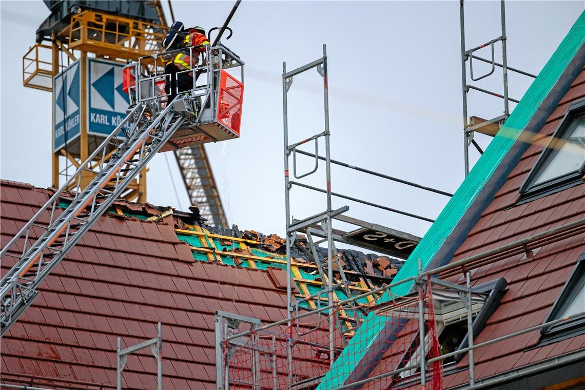 Der Gebäudekomplex befindet sich kurz vor Abschluss der Rohbauphase.