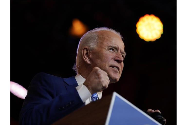 Der gewählter US-Präsident Joe Biden ruft seine Landsleute zur Einheit gegen Corona auf. Foto: Carolyn Kaster/AP/dpa