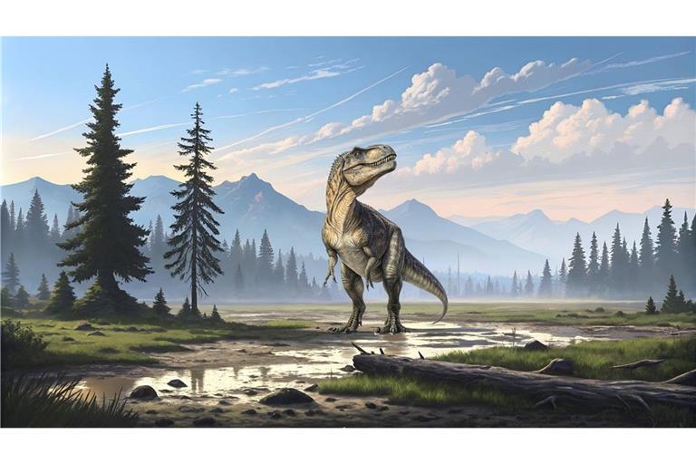 Der  gewaltige T. rex aus der Gruppe der Coelurosauria (der lateinische Name lautet, auf deutsch: Hohlschwanz-Echsen) stand als Räuber an der Spitze der kreidezeitlichen Nahrungskette.