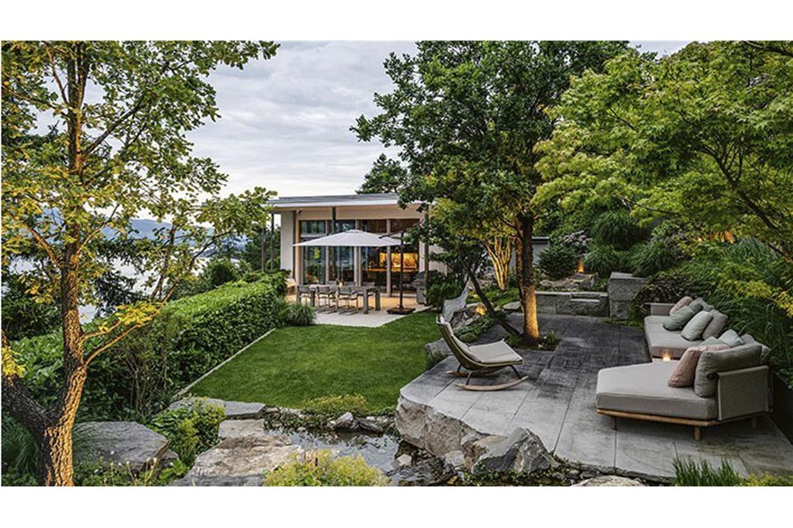 Der Gewinnergarten 2026: Daniel Berg GmbH unter der Überschrift „Der Garten als ideale Fortsetzung einer Landschaft“ mit seinem Projekt in Weggis im Schweizer Kanton Luzern.