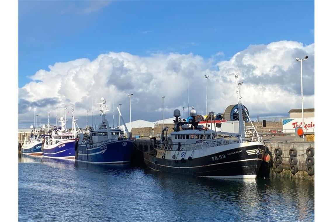 Schottlands Fischer sauer auf London Der Hafen von Peterhead. Die Fischerei war eines der emotionalsten Themen bei den Brexit-Verhandlungen zwischen Großbritannien und der EU. Foto: Benedikt von Imhoff/dpa