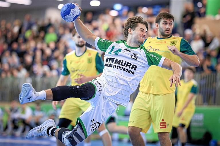 Der HCOB kommt viel zu selten so gut zum Wurf wie hier der sechsfache Torschütze Valentin Abt. Foto: Alexander Becher