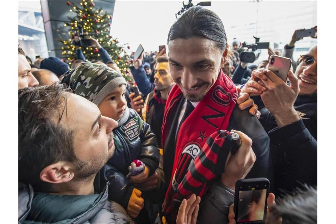 Der Held der Milan-Fans: Zlatan Ibrahimovic. Foto: Claudio Furlan/LaPresse/AP/dpa