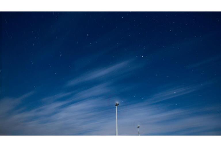 Der helle Mond erschwerte heute Nacht die Sicht auf die Sternschnuppen.