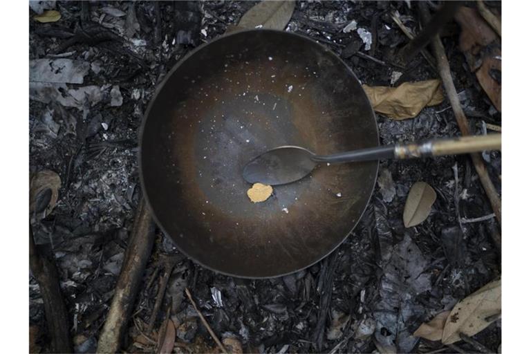 Der illegale Goldabbau zerstört die Schutzgebiete der indigenen Gemeinschaften. Foto: Lucas Dumphreys/AP/dpa