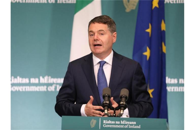 Der irische Finanzminister Paschal Donohoe bei einer Pressekonferenz. Foto: Julien Behal/Irische Regierung/PA Media/dpa