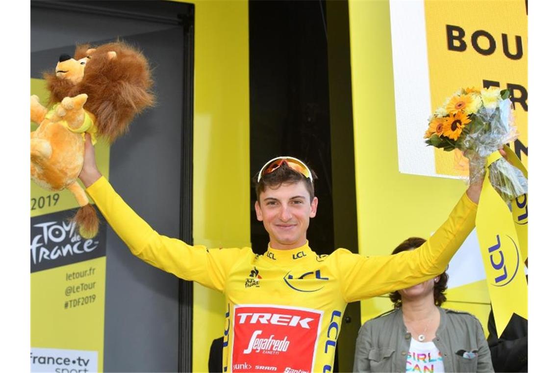 Teuns gewinnt Bergetappe - Ciccone in Gelb - Buchmann stark Der Italiener Giulio Ciccone konnte bei der 6. Etappe das Gelbe Trikot des Gesamtführenden erobern. Foto: David Stockman/BELGA