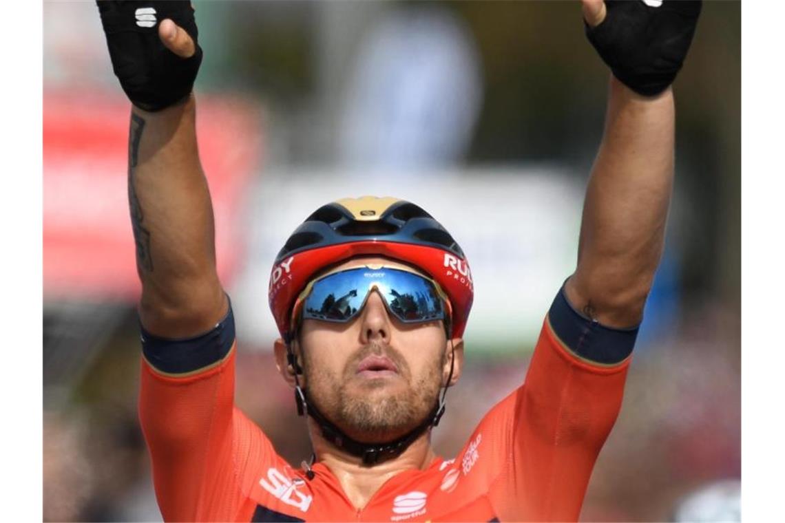 Der Italiener Sonny Colbrelli gewinnt die Schlussetappe der Deutschland-Tour. Foto: Bernd Thissen