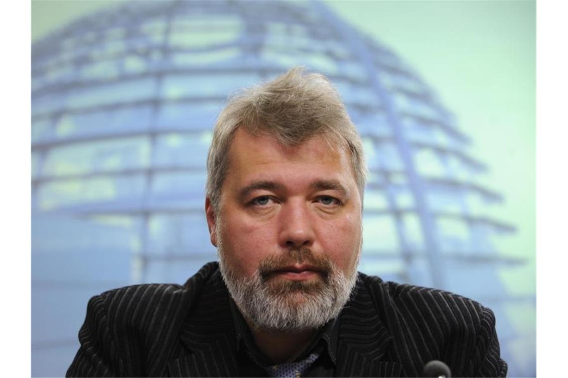 Der Journalist Dmitri Muratow erhält den Friedensnobelpreis. Foto: Rainer Jensen/dpa