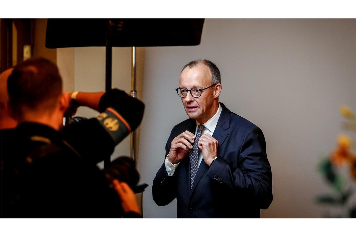 Der Kanzler bei einem Shooting