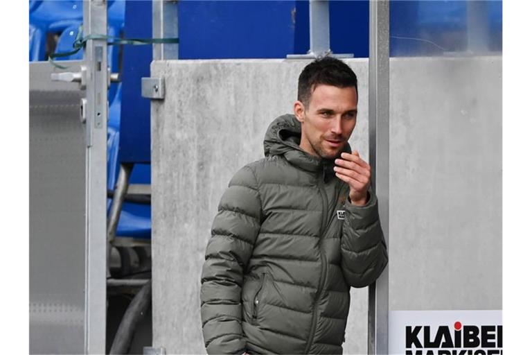 Der Karlsruher Trainer Christian Eichner. Foto: Uli Deck/dpa/Archivbild