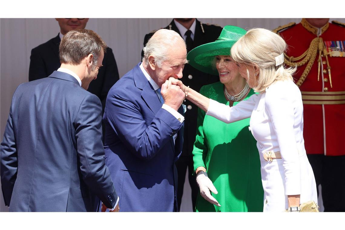 Charmant oder frech? Macron zwinkert Prinzessin Kate zu
