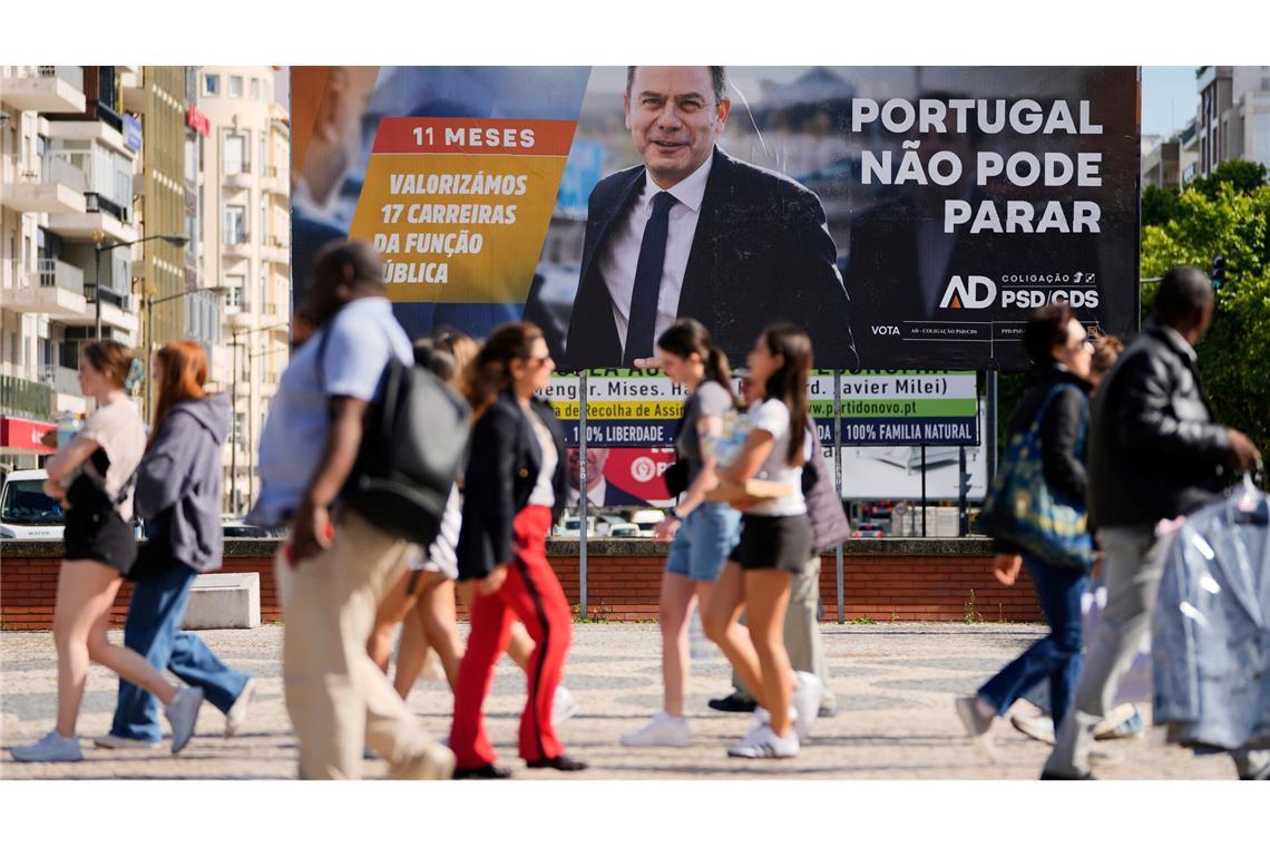 Parlamentswahl in Portugal begonnen Der konservative Amtsinhaber Luís Montenegro geht als Favorit in die Wahl. (Archivbild)
