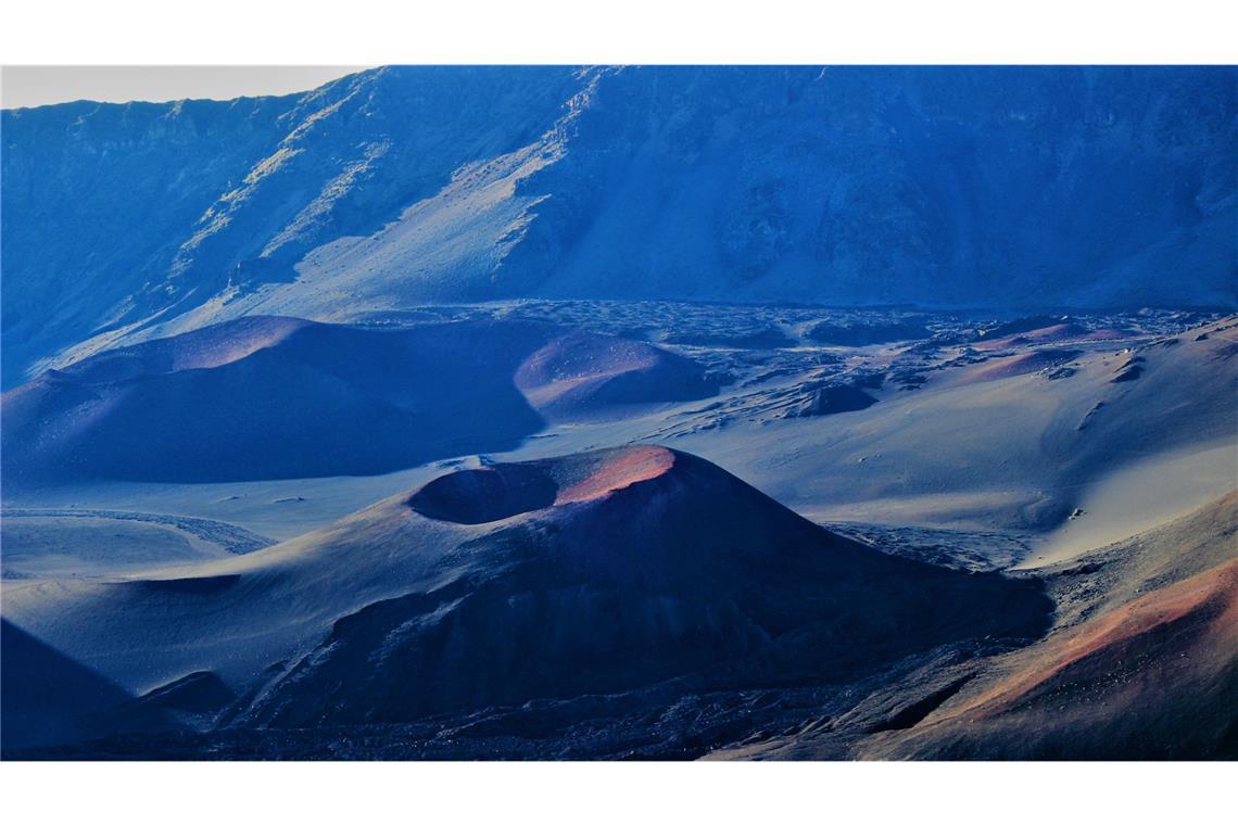 Der Krater des Mount Haleakalā auf Hawaii: Eine Landschaft, die an die Urzeit der frühen Erde erinnern könnte.