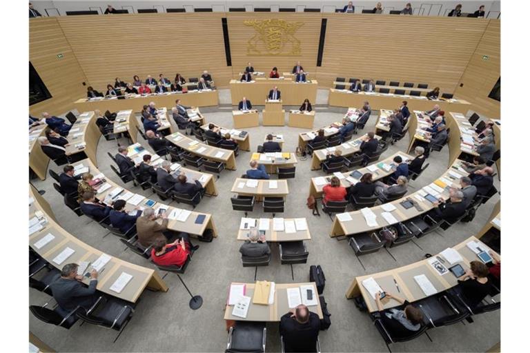Der Landtag von Baden-Württemberg in Stuttgart. Foto: Sina Schuldt/Archivbild