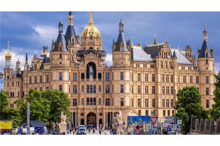 Der Landtag von mecklenburg-Vorpommern tagt im Schweriner Schloss.