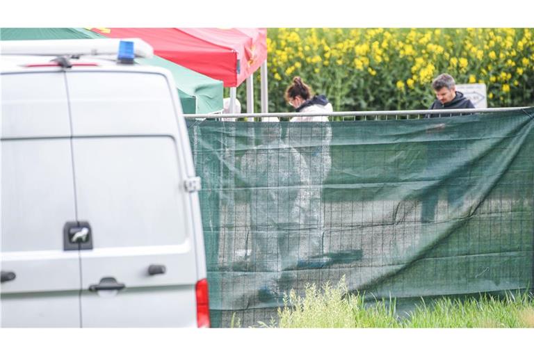 Der Leichenfundort wurde großräumig abgesperrt.