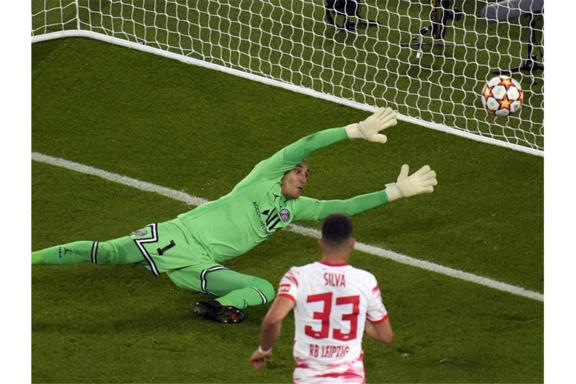 Der Leipziger Stürmer André Silva traf zum 1:1-Ausgleich. Foto: Christophe Ena/AP/dpa