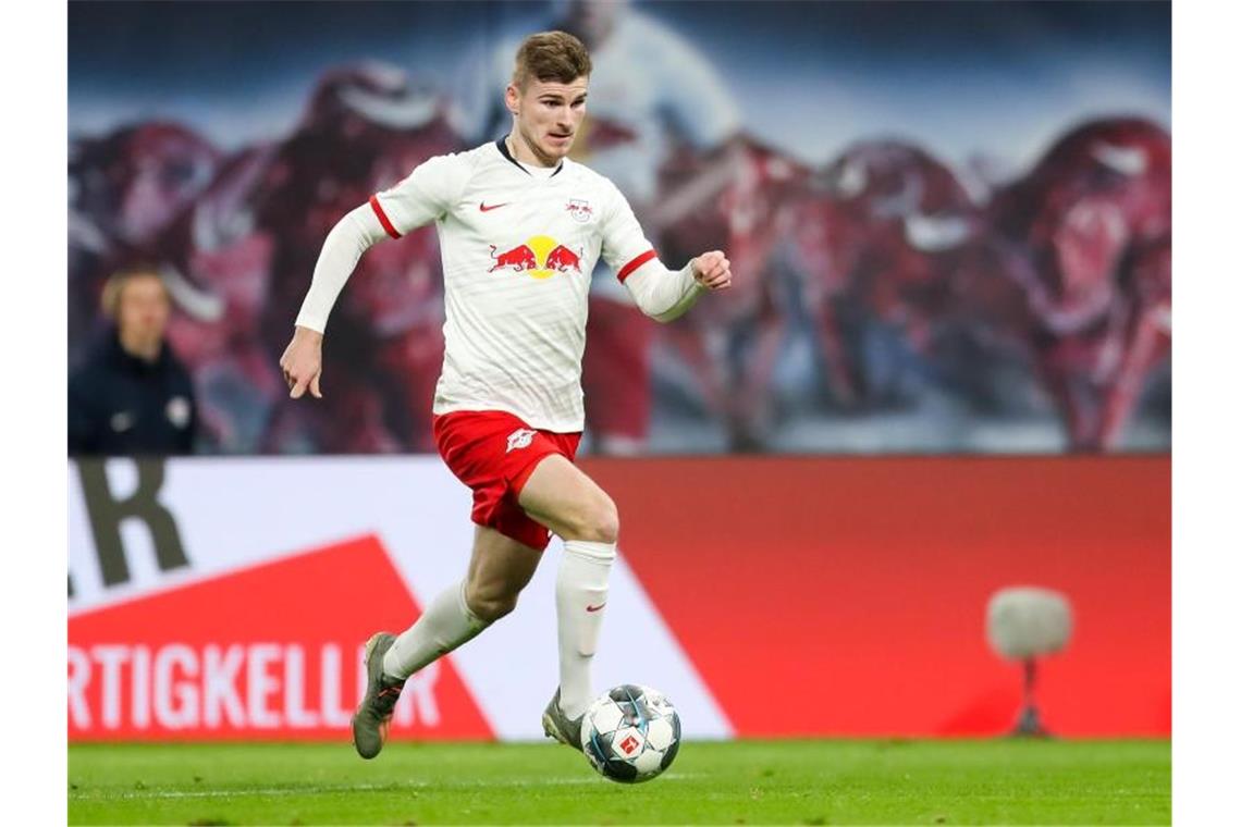 Duell um die Torjäger-Kanone: Werner gegen Lewandowski Der Leipziger Timo Werner hat bereits 18 Saisontore in der Bundesliga erzielt. Foto: Jan Woitas/dpa-zentralbild/dpa