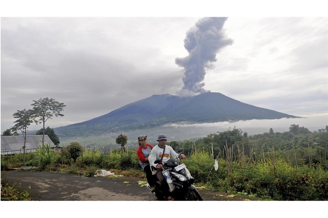Der Marapi ist einer der aktivsten Vulkane auf der Insel Sumatra.