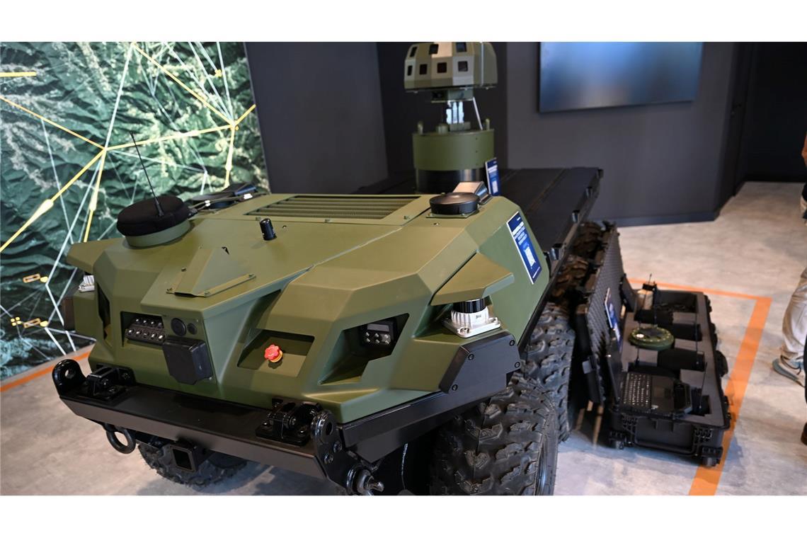 Der Mission Master, ein unbemanntes militärisches Fahrzeug von Rheinmetall.