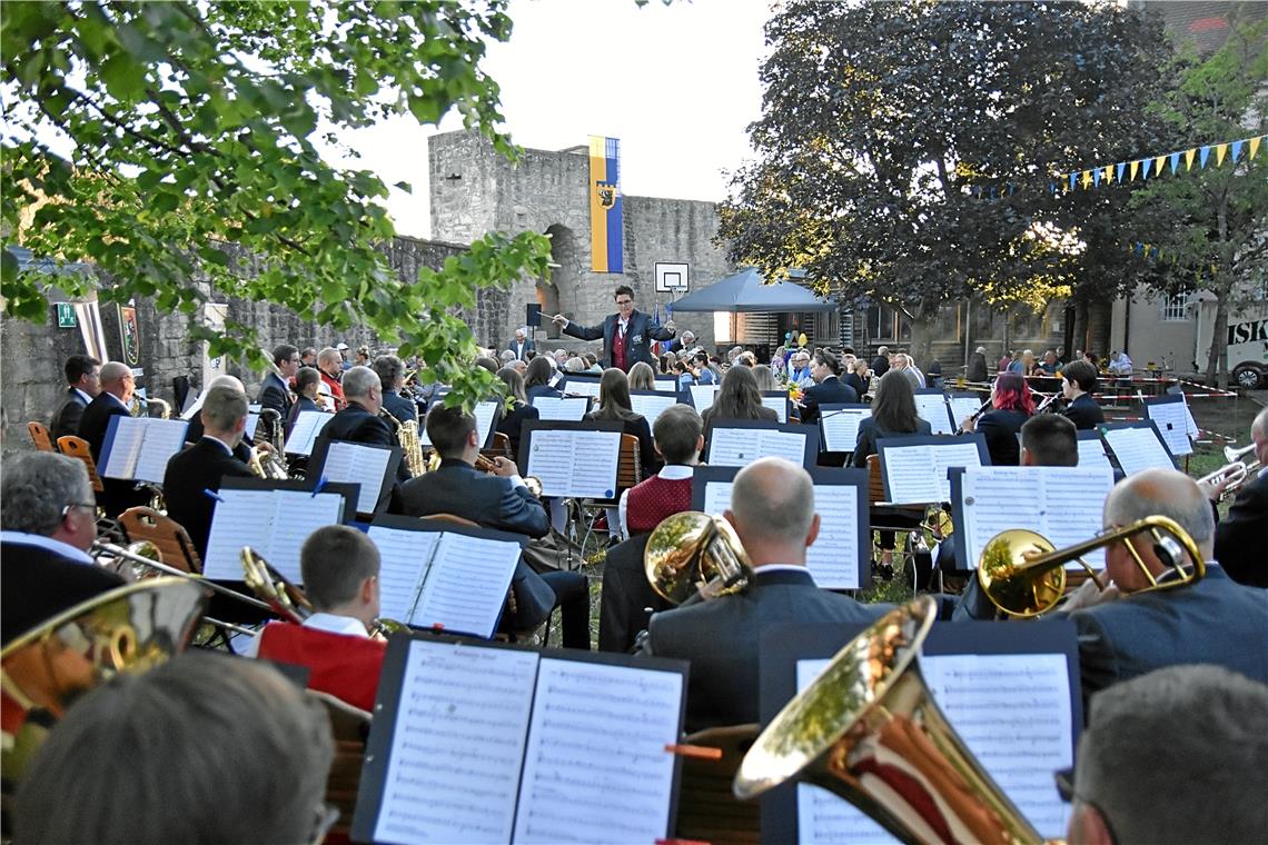 Der Musikverein Oberbrüden und der Bürgerverein Ebersberg spielten beim Festakt ...