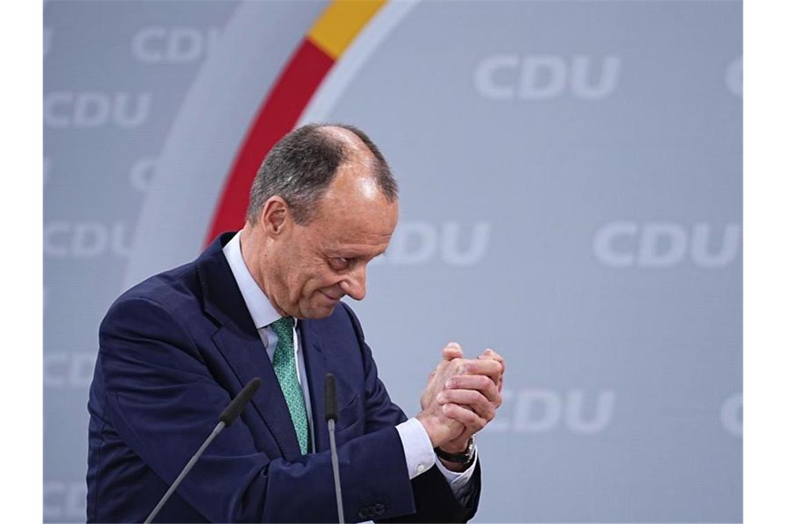 Merz mit 95,3 Prozent offiziell zum CDU-Chef gewählt Der neue CDU-Chef Friedrich Merz beim Parteitag vor rund anderthalb Wochen. Foto: Michael Kappeler/dpa