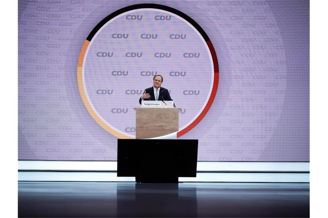 Der neue CDU-Parteivorsitzende Armin Laschet spricht beim Bundesparteitag. Foto: Michael Kappeler/dpa