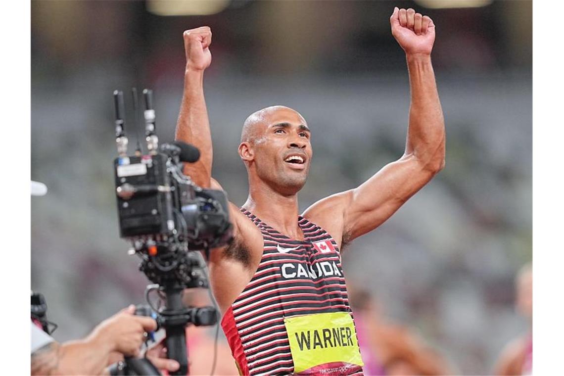 Kein „großer Spaß“ für Zehnkämpfer Kaul: Warner holt Gold Der neue „König der Athleten“: Zehnkämpfer Damian Warner. Foto: Michael Kappeler/dpa