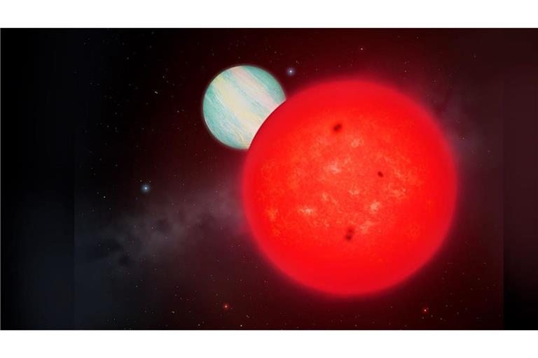 Der neuentdeckte Gasriese TOI-6894b umkreist einen kleinen, massearmen Roten Zwergstern.