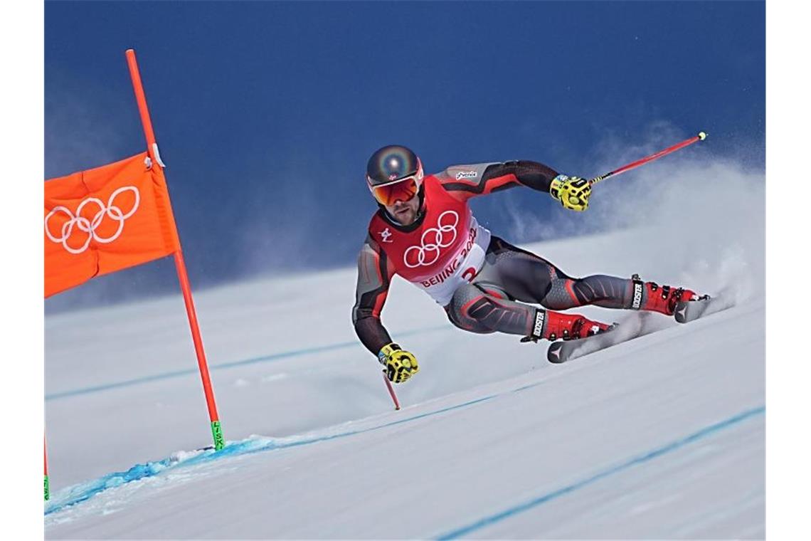 Kilde nur Fünfter, Shiffrin raus: Glamour-Paar verpasst Gold Der Norweger Aleksander Kilde kam in der Abfahrt nur auf Platz fünf. Foto: Michael Kappeler/dpa