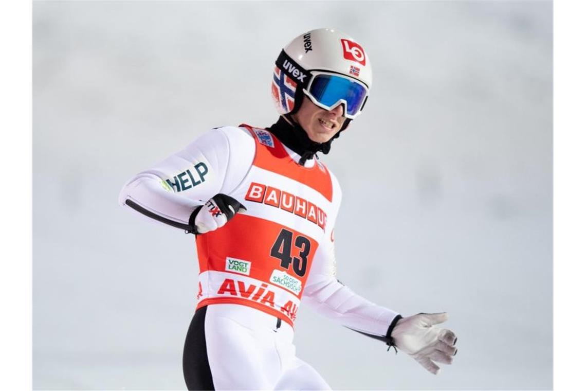 Der Norweger war der überragende Springer des vergangenen Weltcup-Winters: Halvor Egner Granerud. Foto: Hendrik Schmidt/dpa-Zentralbild/dpa