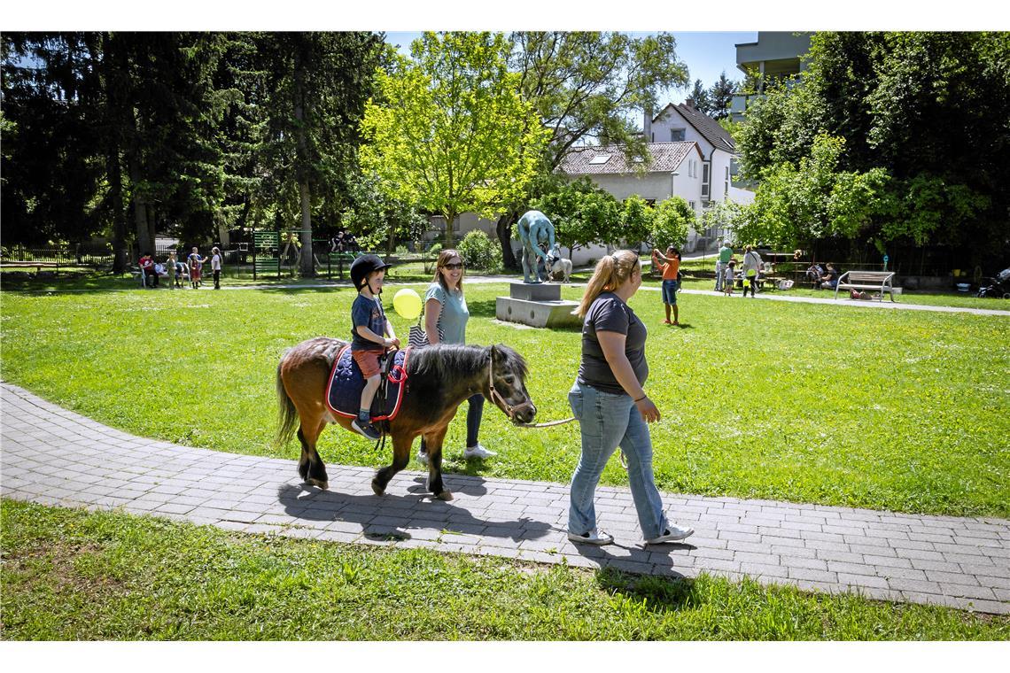 Der Ochsengarten bietet sich zum Ponyreiten sichtlich an. 