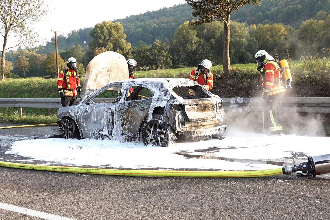 Car completely burned out
