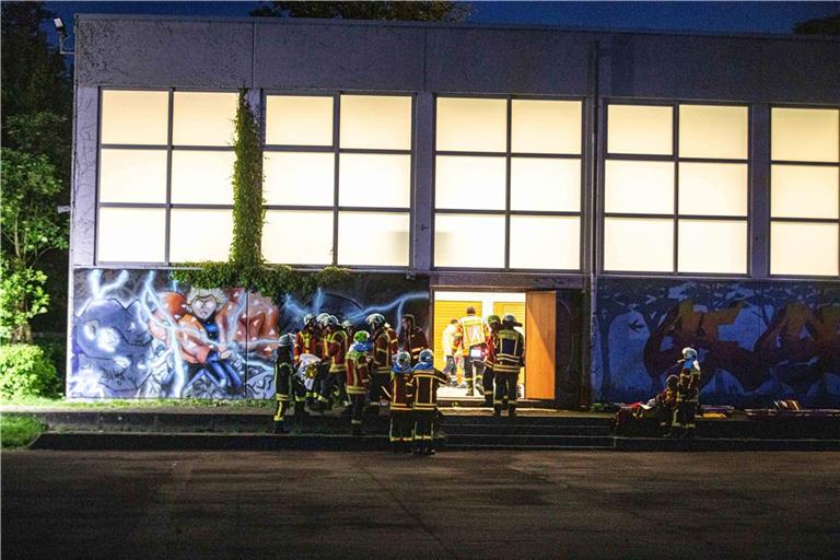 Der Ort des Geschehens, eine Sporthalle, befindet sich in der Goethestraße in Remshalden-Grunbach. Foto: 7aktuell.de | Simon Adomat