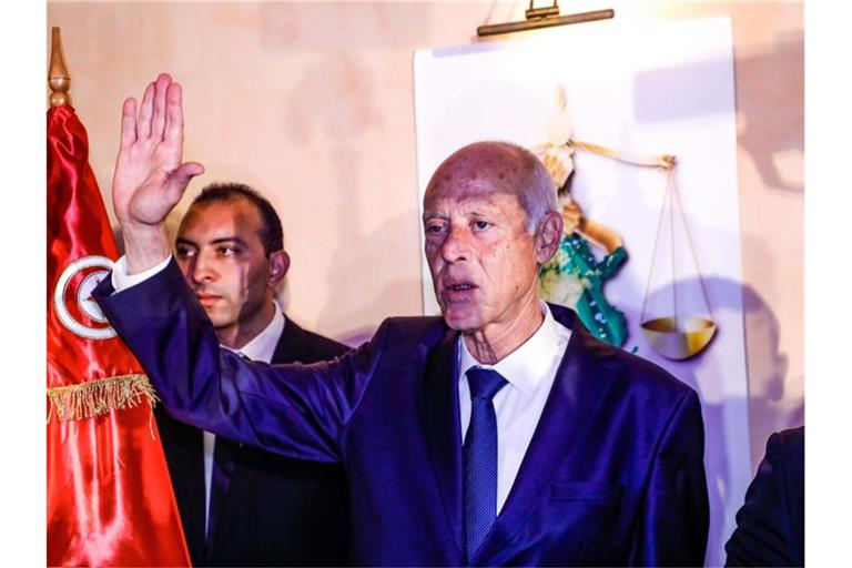 Der parteilose Verfassungsrechtler Kais Saied ist wahrscheinlich der nächste Präsident Tunesiens. Foto: Khaled Nasraoui/dpa