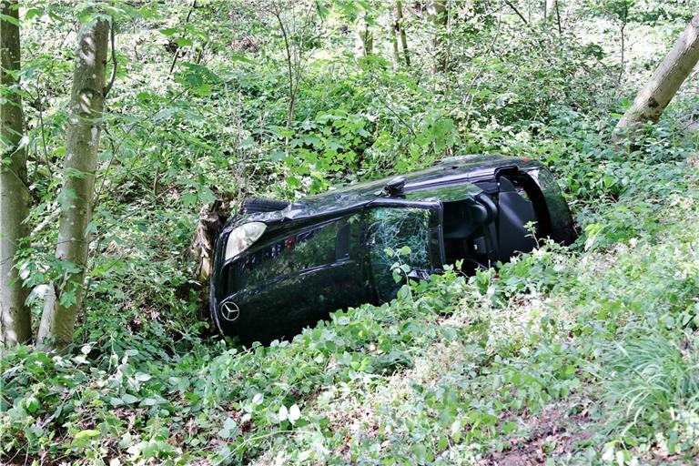 Der Pkw kam aus noch nicht näher geklärten Umständen von der Fahrbahn ab. Foto: 7aktuell.de | Kevin Lermer