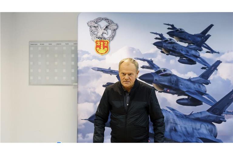 Der polnische Ministerpräsident Donald Tusk schickte erneut Kampfjets in die Luft. (Archivbild)