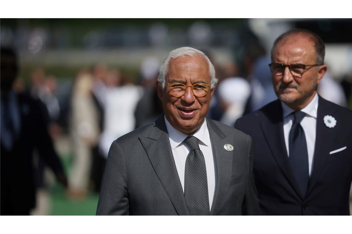 Gedenktag für Opfer von Srebrenica – AfD-Eklat im Bundestag Der Präsident des Europäischen Rates, Antonio Costa, war einer der internationalen Gäste bei der Gedenkfeier zum Massaker von Srebrenica.