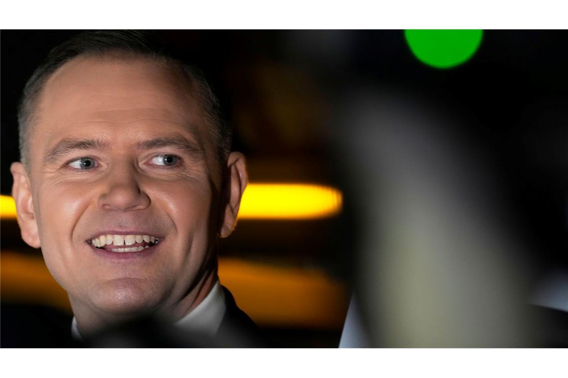Große Demos sollen Polen vor Präsidentenwahl mobilisieren Der Präsidentschaftskandidat Nawrocki wird von der nationalkonservativen Oppositionspartei PiS unterstützt. (Archivbild)